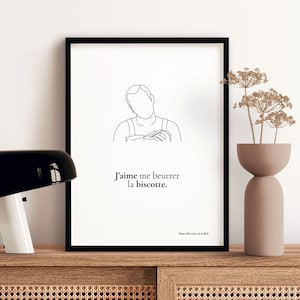 Cita del cartel OSS 117 | Cartel minimalista - Fondo blanco - Película, cine, divertido, regalo - Cartel de decoración de pared francés Pareja