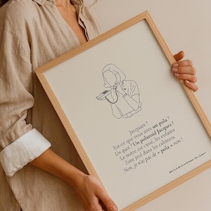 Poster quote Les Visiteurs &quot;A polaroid&quot; - Cult French cinema replica - Funny poster - Original gift idea