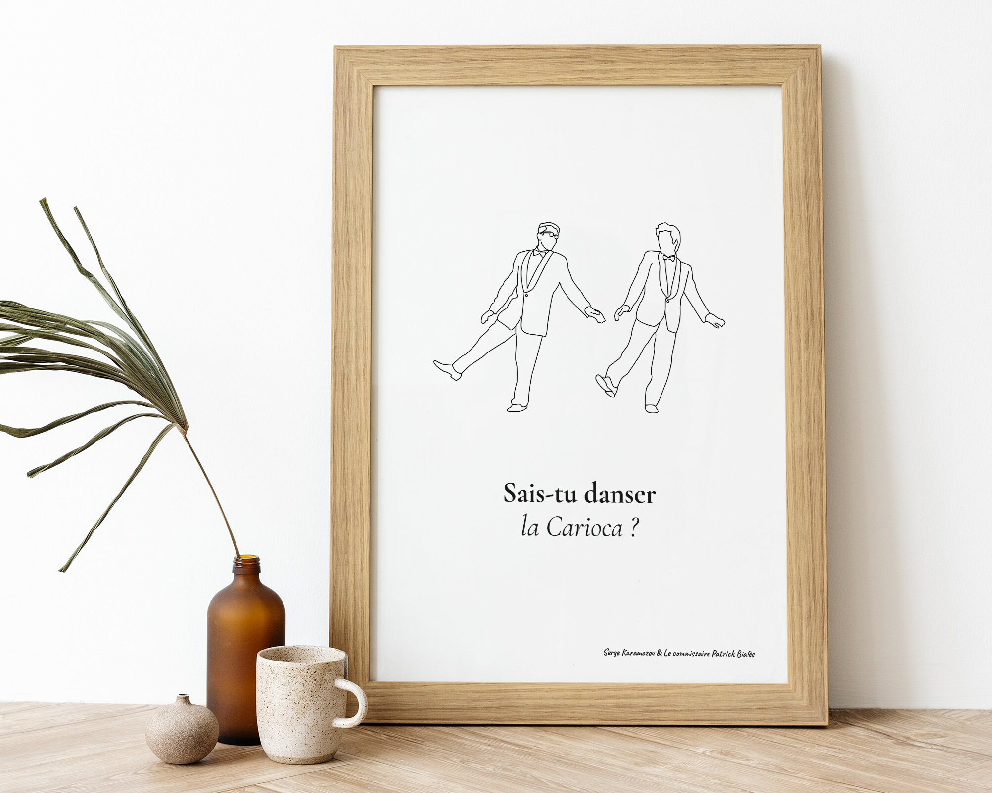 Affiche La Cité de La Peur - Poster Minimaliste Signé Fond Blanc Film, Cinéma, Drole Affiche French 