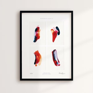 Poster “Colori Sperimentali” | Poster decorativo, stampa d'arte astratta moderna, pittura, collage - stampa decorativa per la tua casa