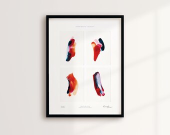 Affiche "Experimental Colors" | Poster déco, impression d'art abstrait moderne, Peinture, collage - impression de décoration pour sa maison