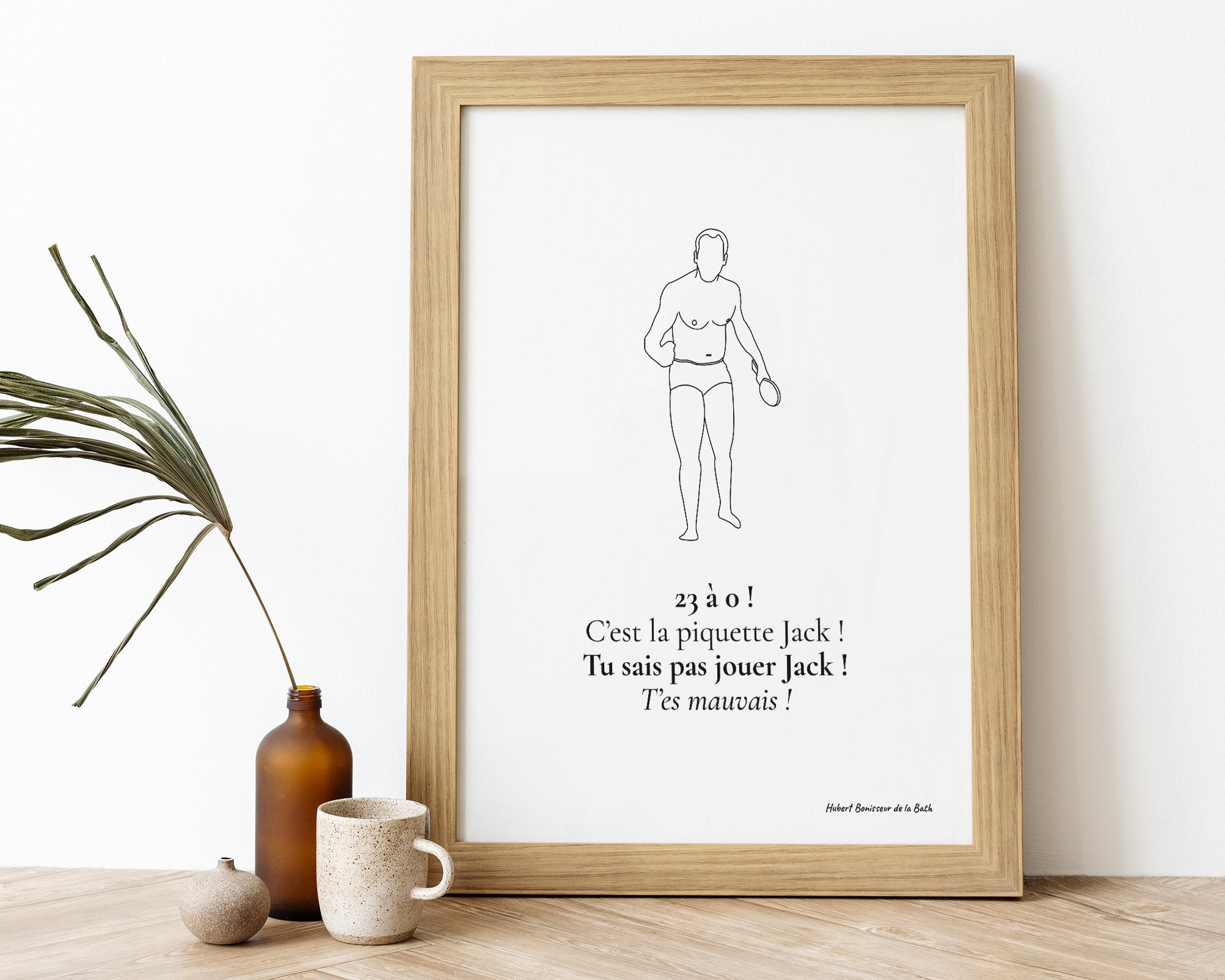 Affiche Oss 117 | Poster Minimaliste Signé - Fond Blanc Film, Cinéma, Drole Affiche French Pair