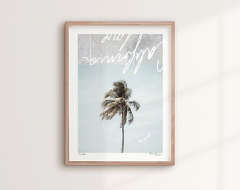 Affiche "CALIFORNIA PALM" | impression d'art, édition limitée, décoration pour la maison, le salon, la chambre -  photo, peinture, collage