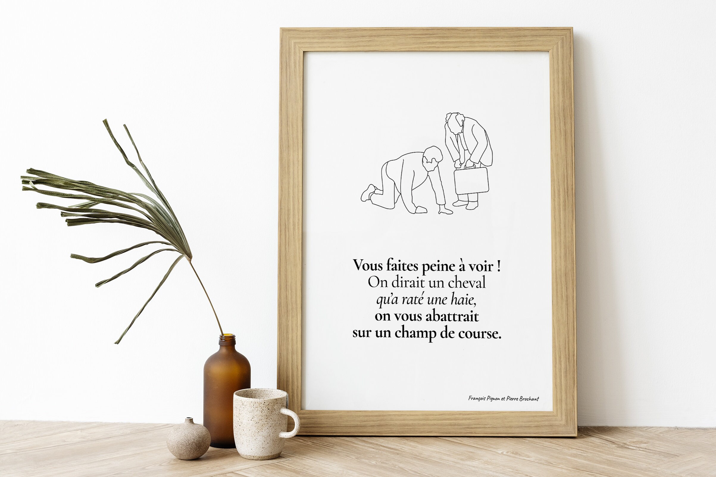 Affiche Le Dîner de Cons | Poster Minimaliste Signé - Fond Blanc Film, Cinéma, Drole Affiche French 