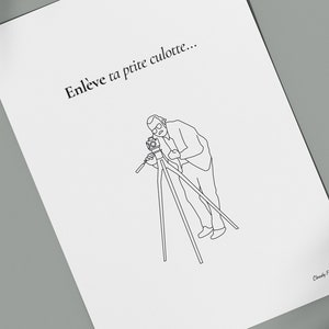 Citazione del poster DIKKENEK | Poster minimalista - Sfondo bianco - Replica cult, film, cinema, divertente - Poster francese Coppia