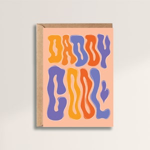 Carte de voeux "DADDY COOL" - format A6 avec enveloppe | carte typographique - carte pour la fête des pères