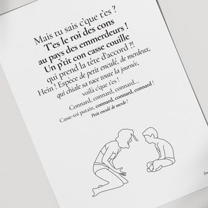 Affiche citation Nos jours heureux | Impression Poster minimaliste - Fond blanc - Film, cinéma, drôle, idée cadeau - Affiche French Pair