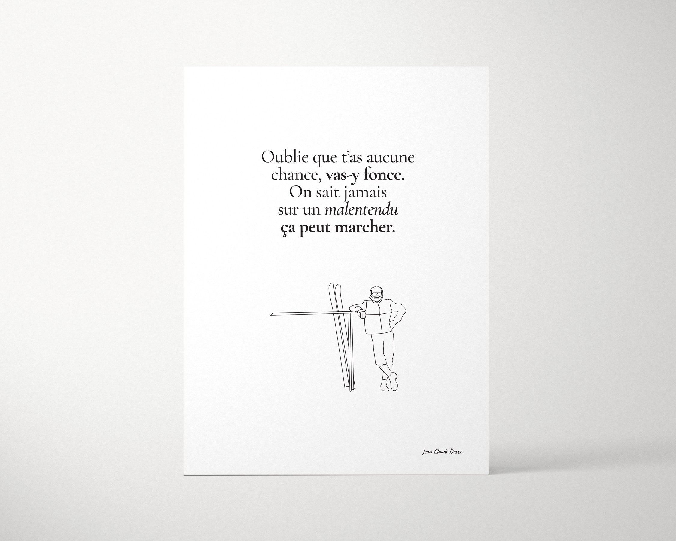 Citation Les Bronzés 1 Affiche citation Les Bronzés font du ski Poster minimaliste - Etsy France