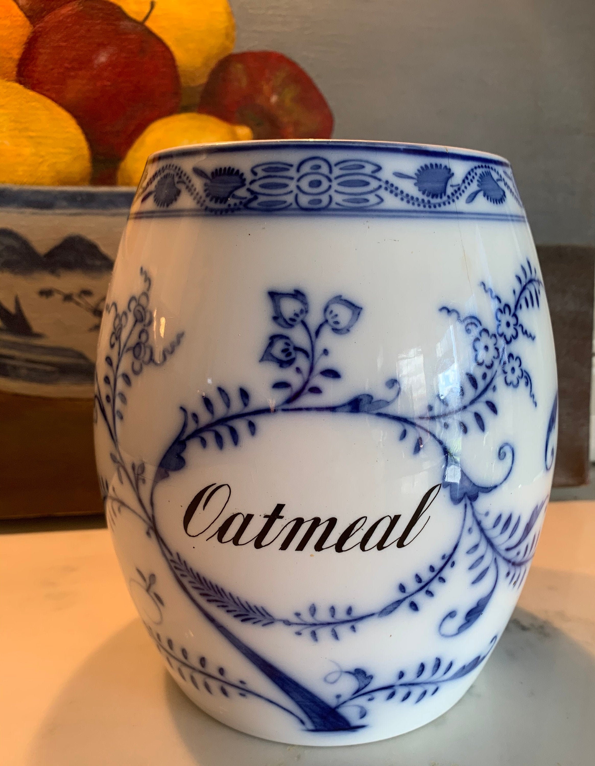 Blue Onion Canister for sale Only 4 left at 60