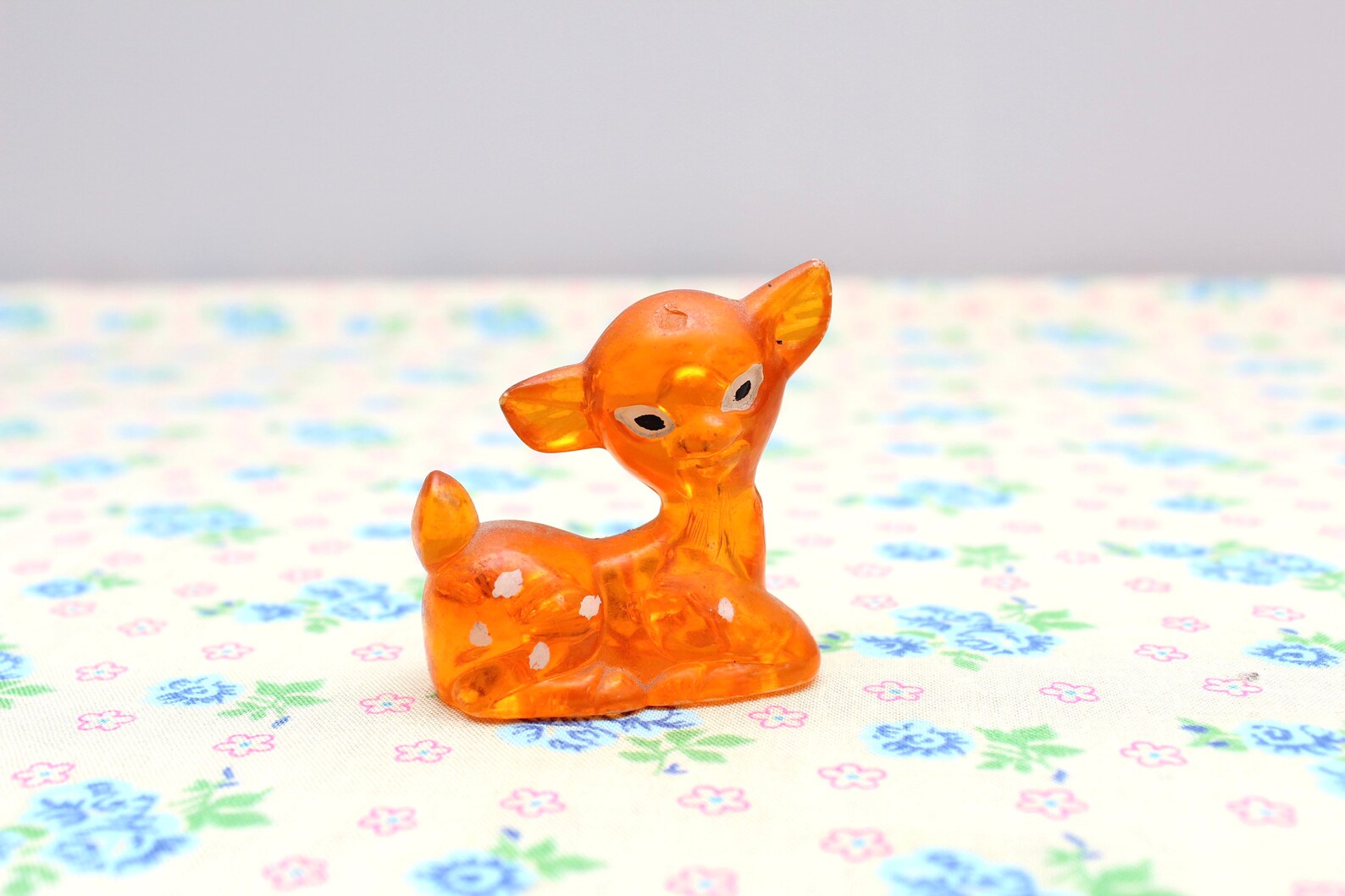 Vintage 1960s Fawn Figurine / Orange Retro Plastic Fawn Etsy