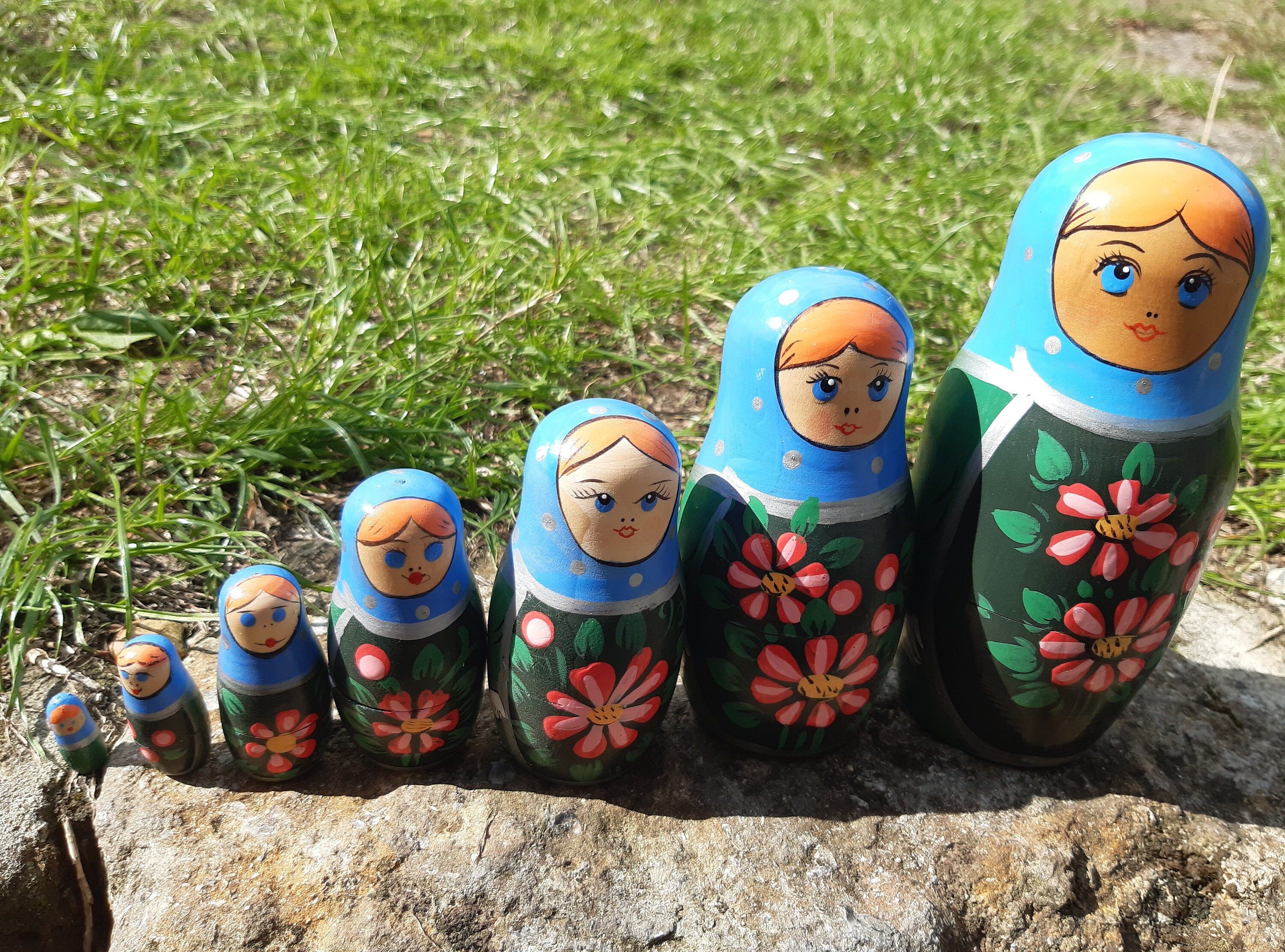 Wooden Stackable Dolls 7 Different Sizes From 15cm Tall to Etsy UK