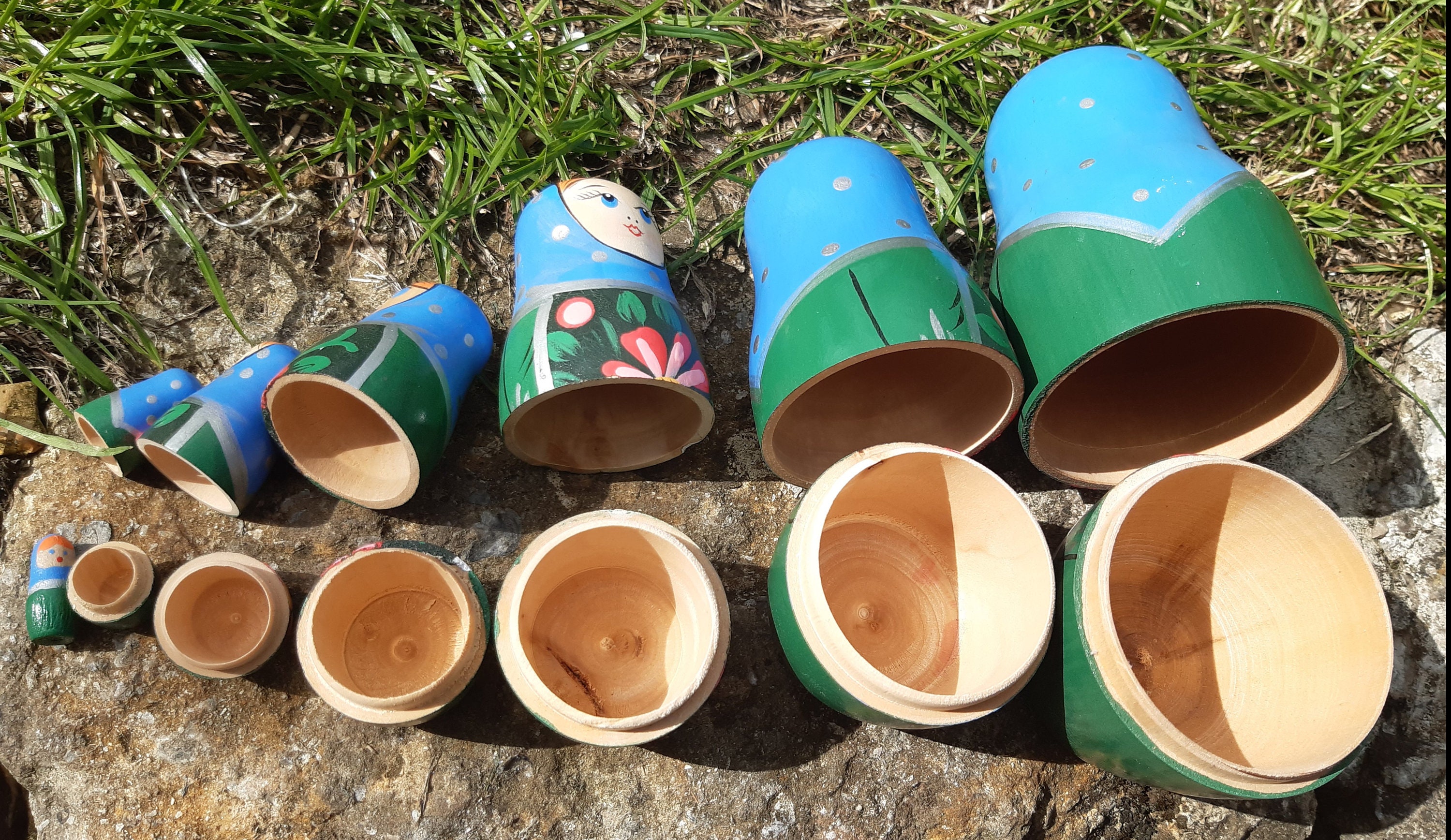 Wooden Stackable Dolls 7 Different Sizes From 15cm Tall to Etsy UK