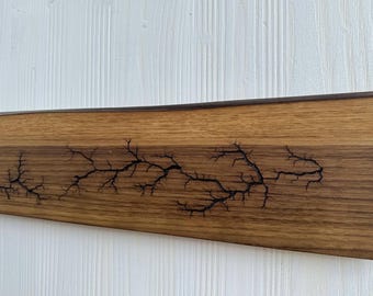 Magnetic knife bar with Lichtenberg figures “WILLIAM” by Pustebaum various types of wood