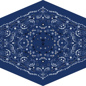Diamond Shape Classic Paisley Bandana 100% Cotton . Size 127cmx54cm (50 ...