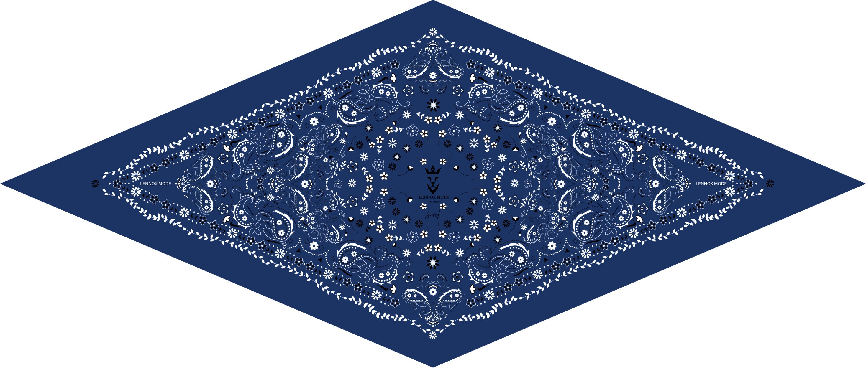 Diamond Shape Classic Paisley Bandana 100% Cotton . Size 127cmx54cm (50 ...