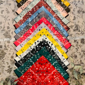 The iconic American Paisley square Bandanas in Mulberry 100% silk!
