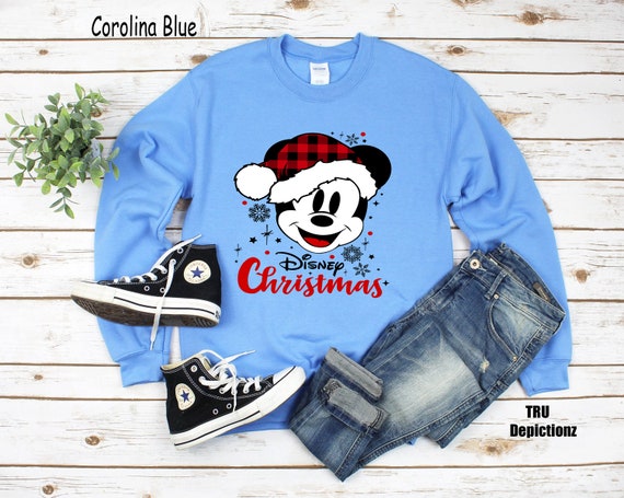 Mickey Mouse in Plaid Santa Christmas 