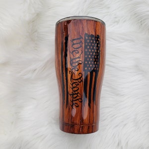 30 Ounce Woodgrain We The People Tumbler