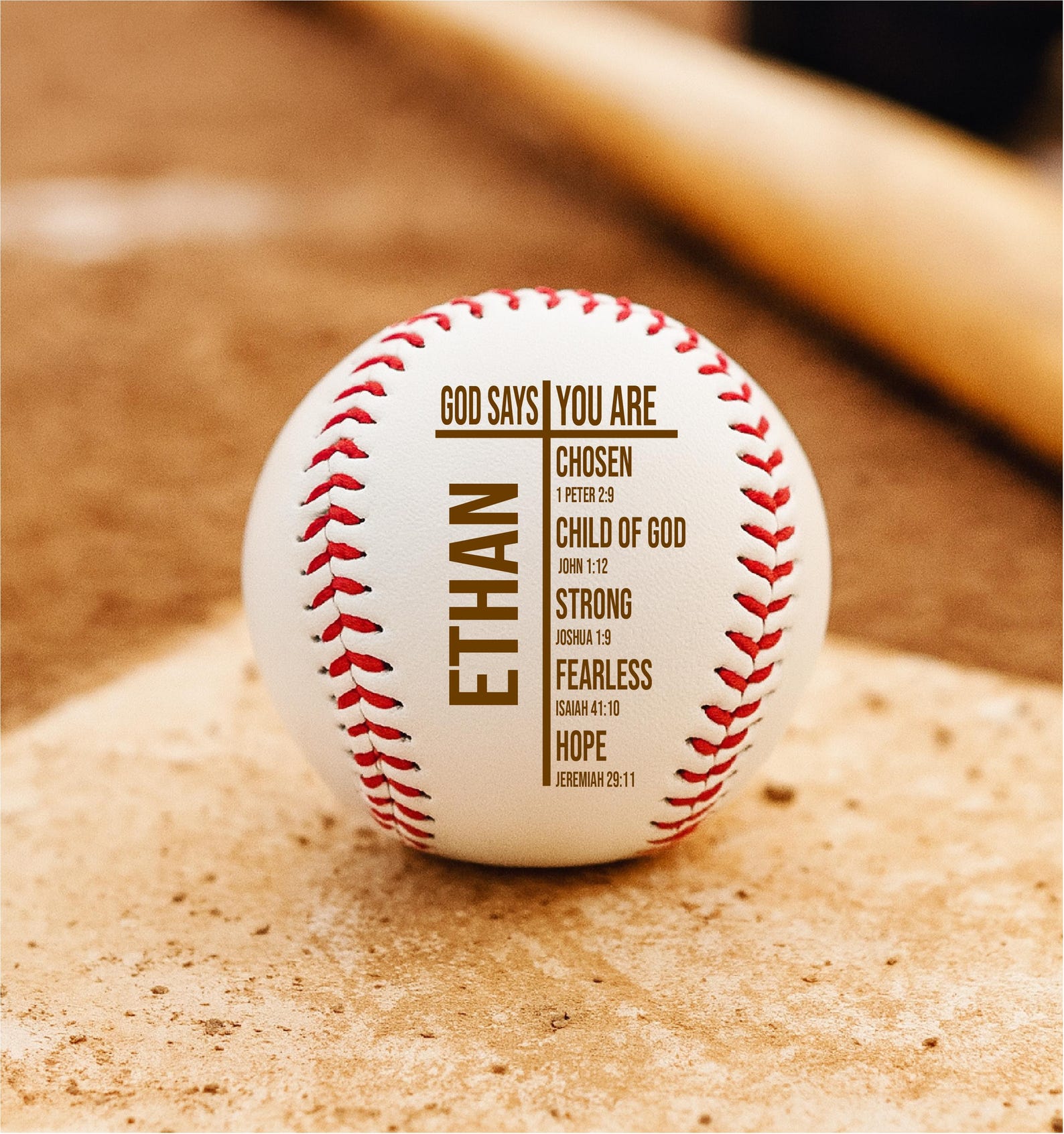 Personalized Scripture Baseball: Engraved Leather Christian Gift - Etsy