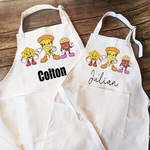 Personalized Funny Kids Linen Apron with Pocket: Custom Baking Gift