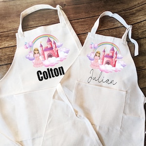Personalized Princess Kids Apron: Custom Baking Gift