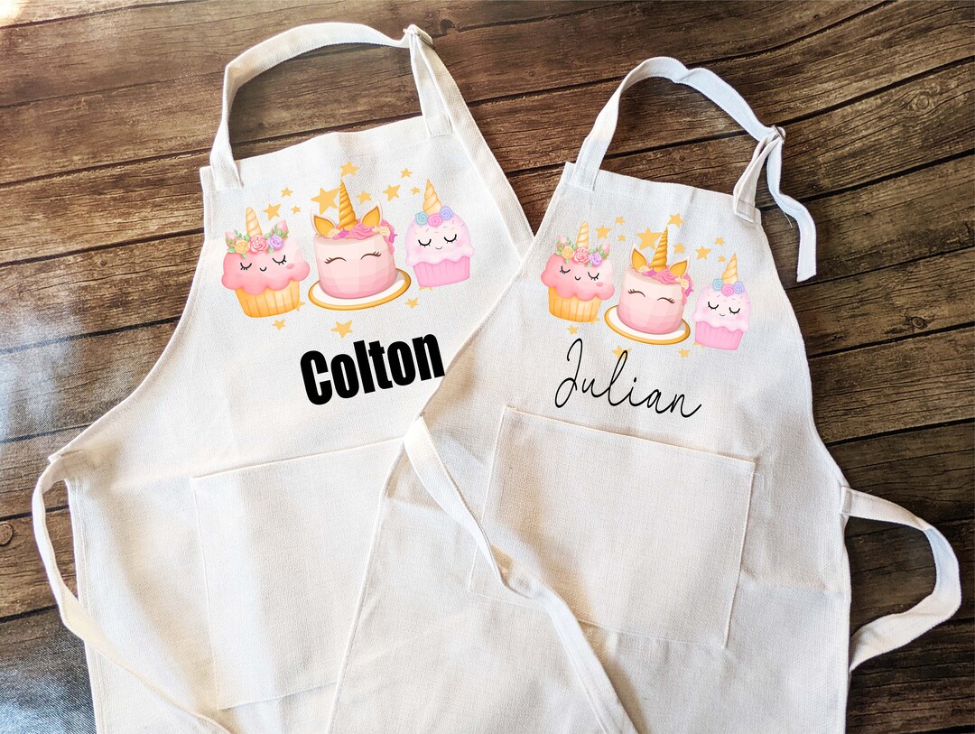 Personalized Kids Apron: Custom Baking Gift With Pocket - Etsy