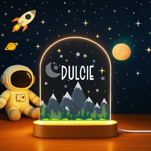 Personalized Astronaut Galaxy Night Light: Custom Nursery Decor