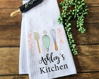 Personalized Kitchen Towel: Custom Waffle Weave Tea Towel