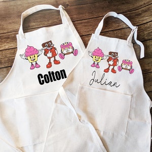 Personalized  sweet treat Kids Apron with Pocket: Custom Baking Gift