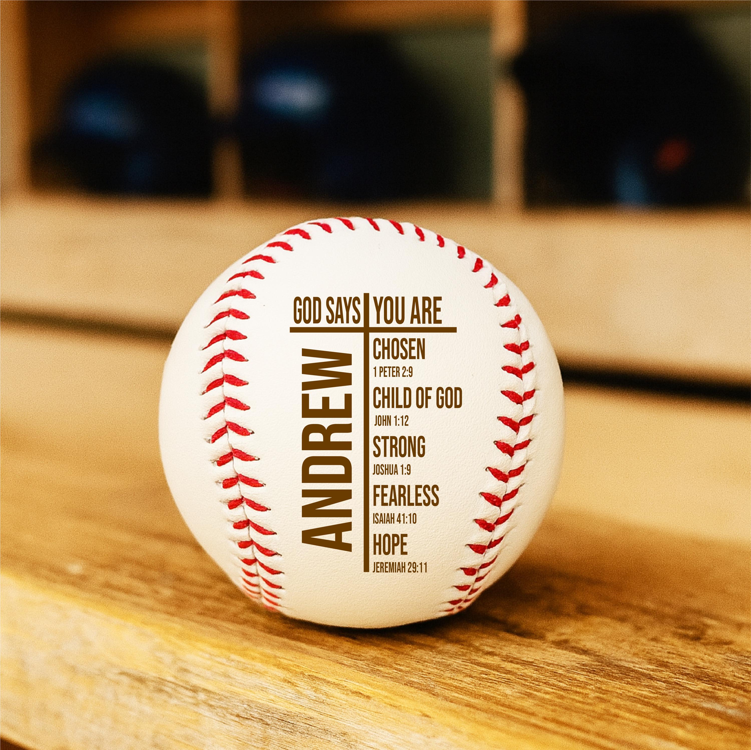 Personalized Scripture Baseball: Engraved Leather Christian Gift - Etsy