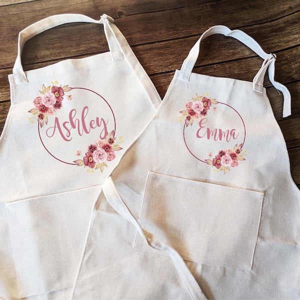 Personalized aprons  Adult and kids| Mommy daughter matching baking apron | Mom Son Matching apron| Family matching apron | Baking Kid apron