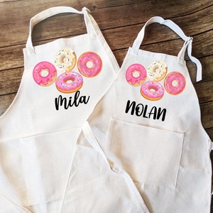Personalized Donut Kids Apron: Custom Baking Gift