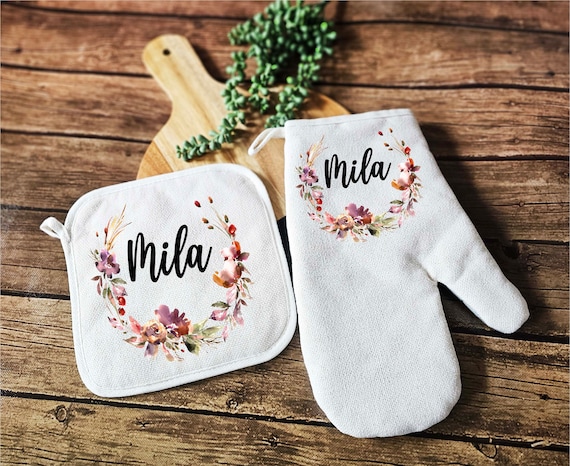 Custom Baking Oven Mitts and Potholder Custom Kitchen Pot 