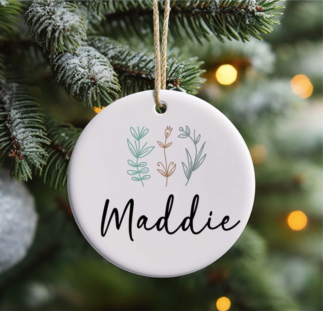 Personalized Name Christmas Ornament Personalized Baby's First Year
