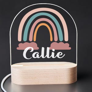 Birthday Gift For Toddler with name led light Custom name nightlight Rainbow kids room decor Custom led light Baby Boy Gifts Nursery Decor