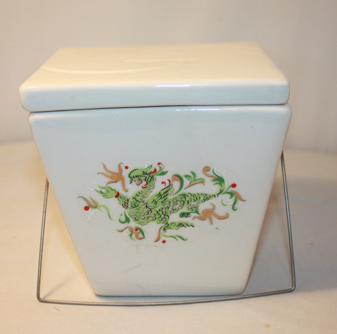 Ceramic Chinese Take Out Box With 16 Oz Soy Scented Candle Etsy