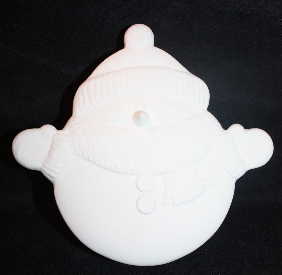 Ceramic Snowman Box Paint Your Own Bisque Etsy
