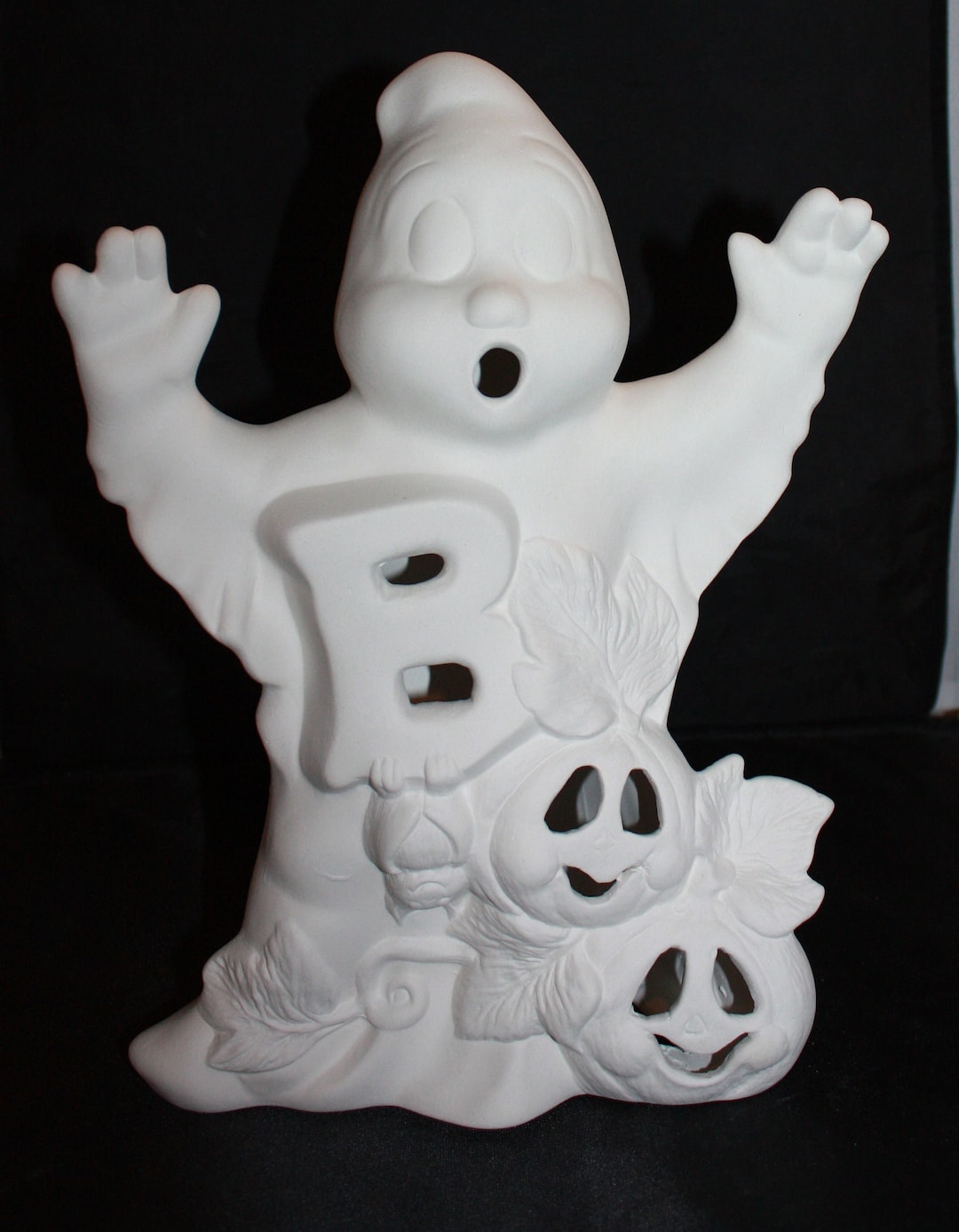 Ceramic Lighted Boo Ghost Paint Your Own Bisque - Etsy
