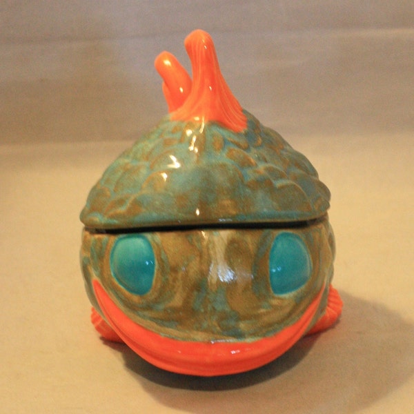 Ceramic Fish Box Candle with 4 oz Soy Rainforest Scented Wax