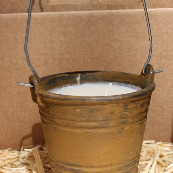 Ceramic Handled Pail with 16 oz Citronella Candle