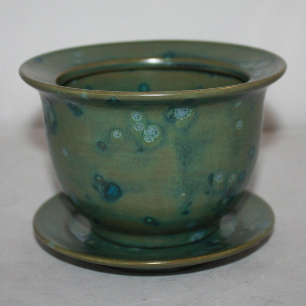 Ceramic Round Planter Pot with Saucer