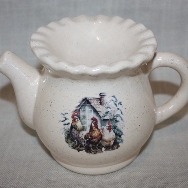 Ceramic Ruffled Teapot Tart Warmer with Tealight and Soy Scented Wax Melts