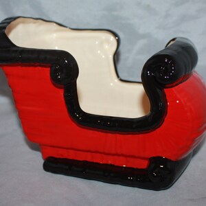 Ceramic Vintage Santa&#39;s Sleigh