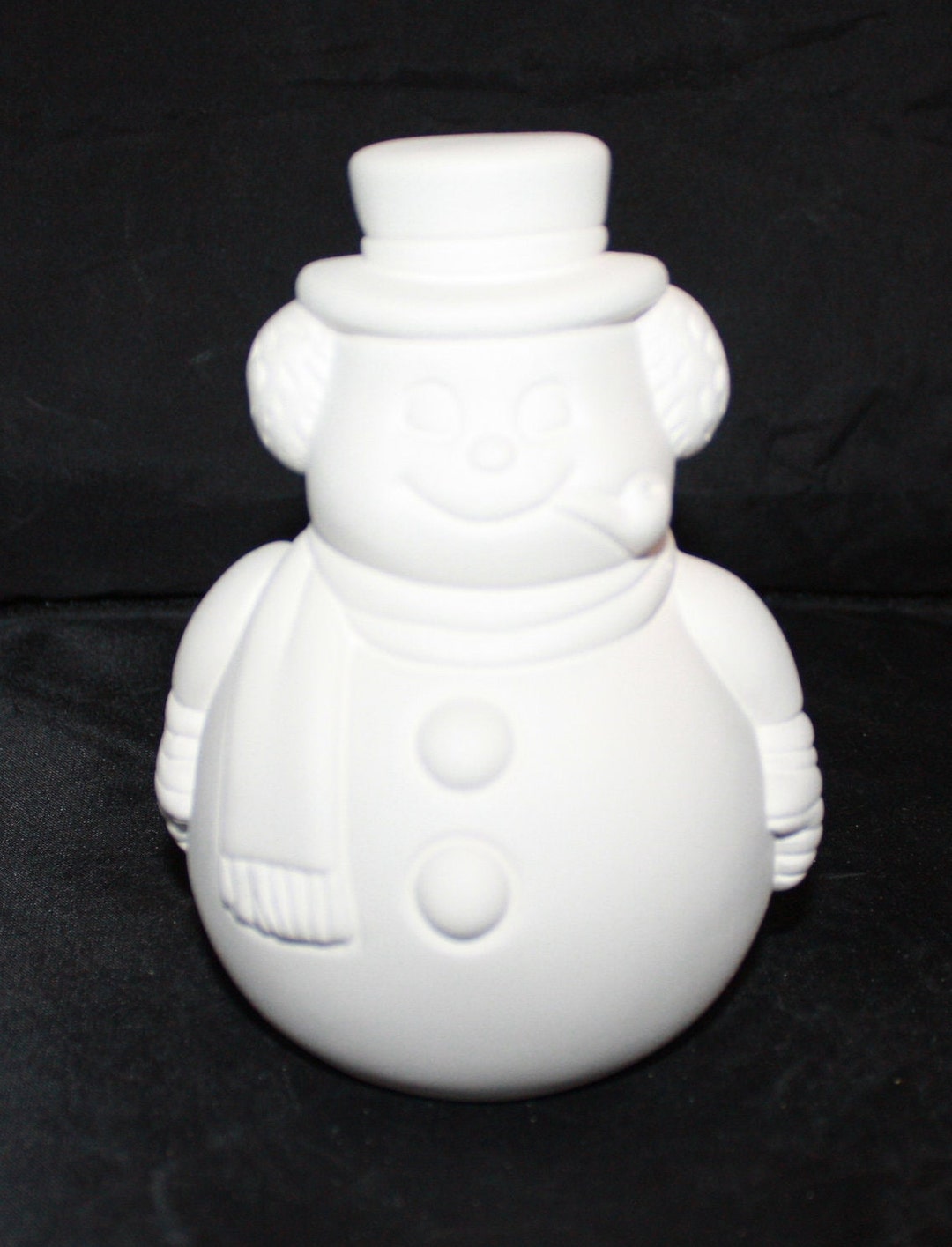 Ceramic Snowman With Pipe Paint Your Own Bisque Etsy