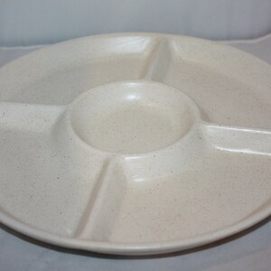 Ceramic Divided Relish Tray or Chip and Dip