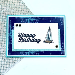 Biglietto di auguri di compleanno del marinaio - biglietto da uomo