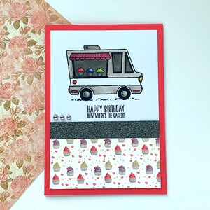 Carte de vœux - joyeux anniversaire food truck