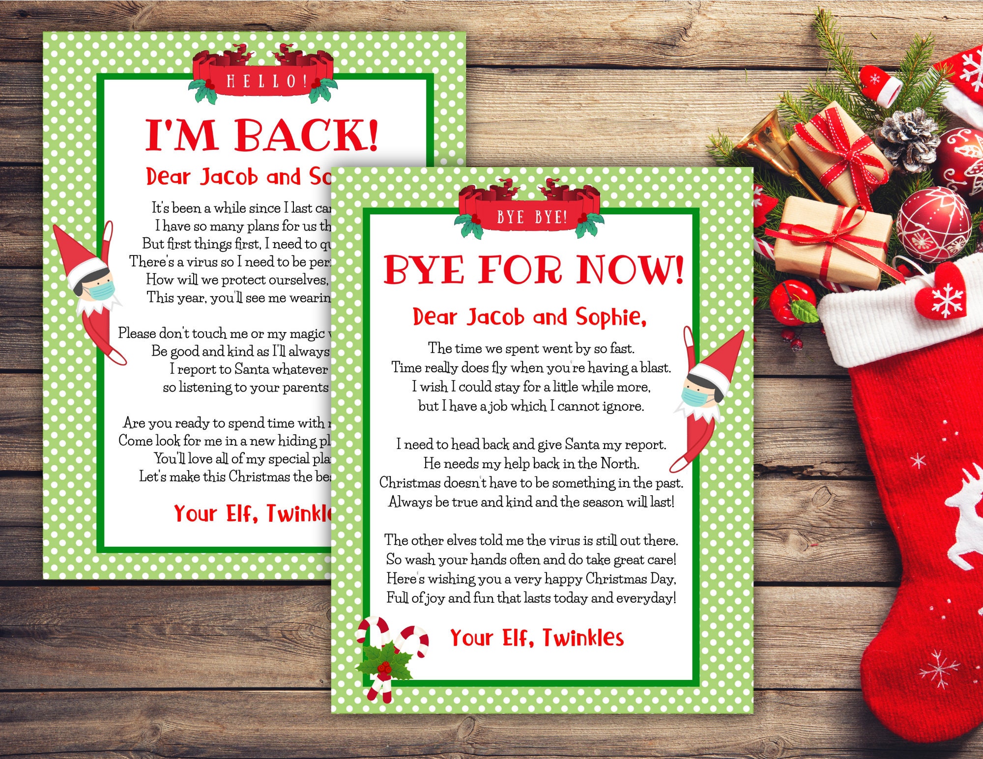 Editable Elf Letter Elf Printables Elf Hello Letter Elf | Etsy