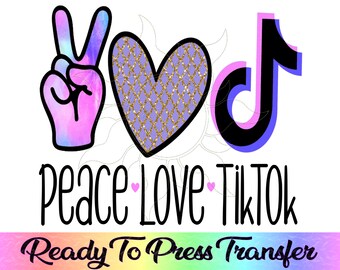 Free Free 176 Sublimation Peace Love Tik Tok Svg SVG PNG EPS DXF File