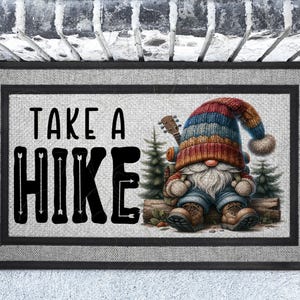 Take A Hike Doormat Front Door Mat Heavy Duty Rubber Backed Indoor Outdoor Welcome Mats Doormats Housewarming Gift New Home Weatherproof